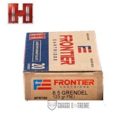 20 Munitions HORNADY Frontier Cal 6,5 Grendel 123Gr Fmj