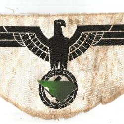 III e REICH INSIGNE WW2 AIGLE SPORT Broderie Double Face 26 x 13 Cm