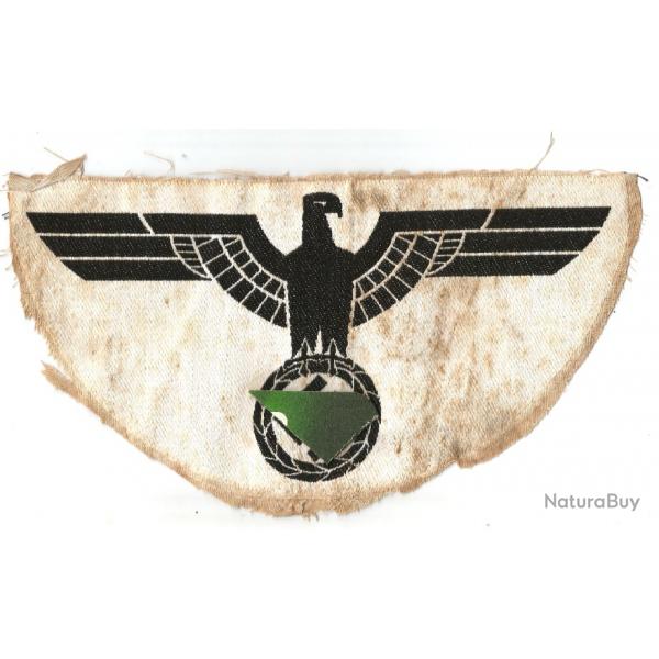 III e REICH INSIGNE WW2 AIGLE SPORT Broderie Double Face 26 x 13 Cm