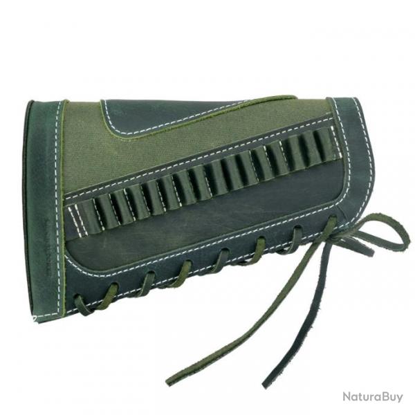 Cartouche de munitions en cuir pour 22, .22LR, .22MAG, .17 hmr (VERT)  LIVRAISON GRATUITE !!