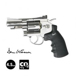 REVOLVER ASG DAN WESSON 2.5 pouces Chrome - 4.5mm Plombs CO²