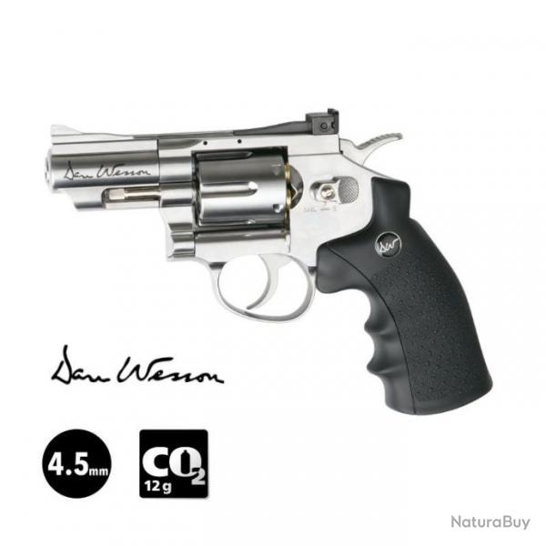 REVOLVER ASG DAN WESSON 2.5 pouces Chrome - 4.5mm Plombs CO