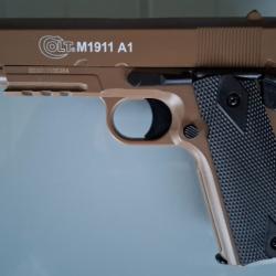 COLT 1911 SPRING - NOIR & TAN - CYBERGUN