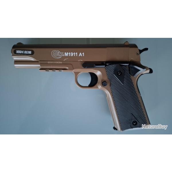 COLT 1911 SPRING - NOIR & TAN - CYBERGUN