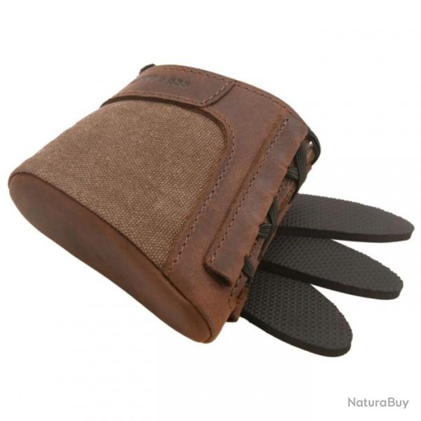 Extension de crosse de fusil de chasse en cuir vritable Small-Coffee