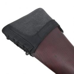 Extension de crosse de fusil de chasse en cuir véritable Large-Black LIVRAISON GRATUITE !!