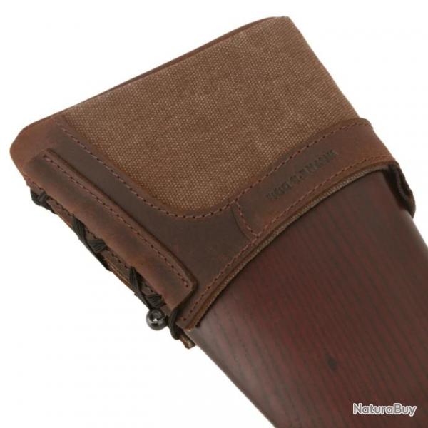 Extension de crosse de fusil de chasse en cuir vritable Large-Coffee