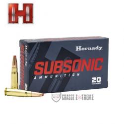 20 Munitions HORNADY Subsonic Cal 7,62×39 255gr Sub-x