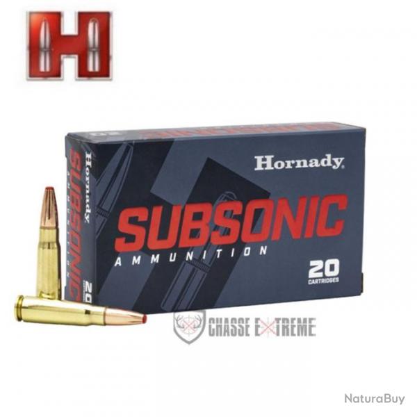 20 Munitions HORNADY Subsonic Cal 7,6239 255gr Sub-x