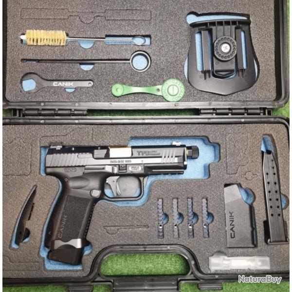 Pistolet CANIK TP9 Elite Combat Executive - 9x19 - Canon SAI filet - Optic Ready - Dans sa mallette