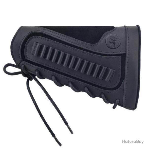 Support de coque de fusil en cuir. 22LR .17HMR .22 MAG pour droitier NOIR  LIVRAISON GRATUITE !!