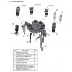 Dillon 66010 Support de tête d'outil pour RL1100