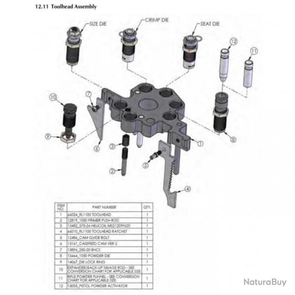 Dillon 66010 Support de tte d'outil pour RL1100