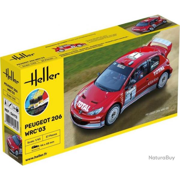 Peugeot 206 WRC 2003 1/43 | Heller (0000 2453) - Maquette  monter