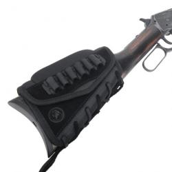 Coussin de rehaussement de joue de fusil en cuir de vachette Black 12GA LIVRAISON GRATUITE !!