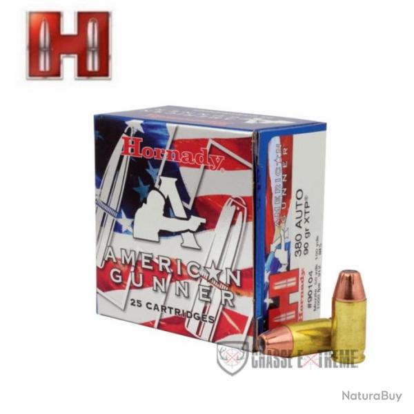 25 Munitions HORNADY American Gunner Cal 380 Auto 90Gr Xtp