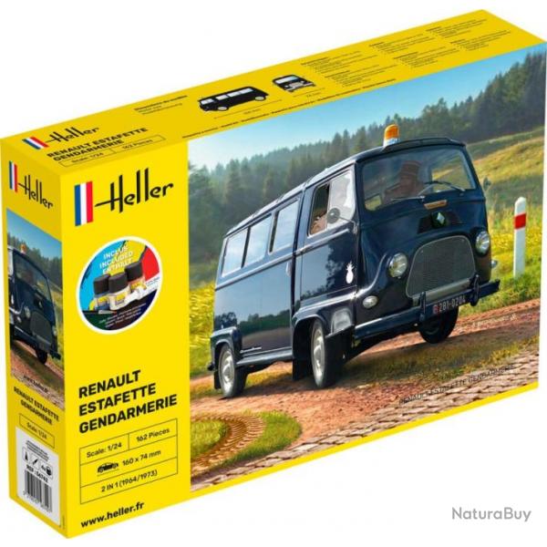 Renault Estafette gendarmerie 1/24 | Heller (0000 2454) - Maquette  monter