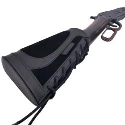 Coussin de recul en cuir pour fusil de chasse pour droitier NOIR LIVRAISON  GRATUITE !!