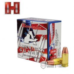 25 Munitions HORNADY American Gunner Cal 9mm Luger 115Gr Xtp