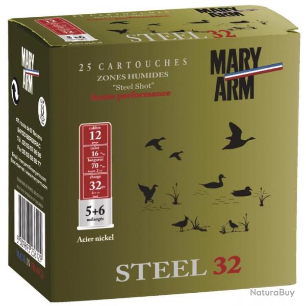 CART. ACIER MARY ARM STEEL 32 CAL. 12 / 70 MM N 5+6 32 G BJ BTE 25 H