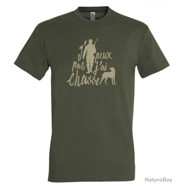 T SHIRT BARTAVEL T1170 J PEUX PAS J AI CHASSE KAKI T