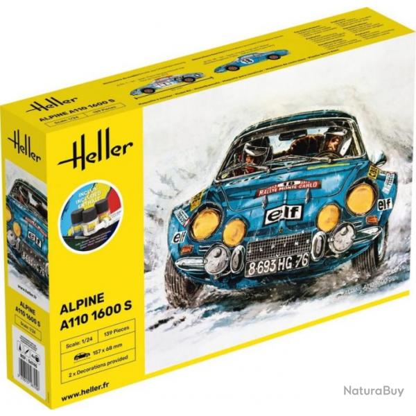 Alpine A110 1600S 1/24 | Heller (0000 2456) - Maquette  monter