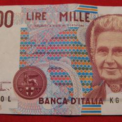 ITALIE  billet de 1000 LIRE  MONTESSORI TTB