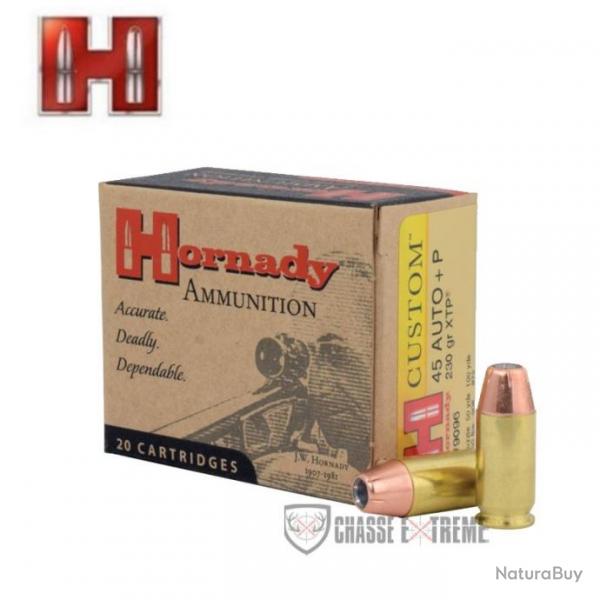 20 Munitions HORNADY Custom Cal 45 Auto+P 230Gr XTP