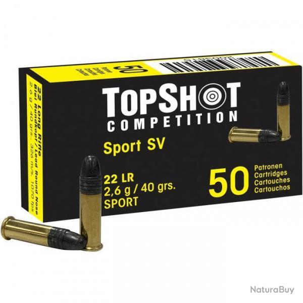 WAHOO - Pack 5000 cartouches TOPSHOT .22 lr. Black Edition 2,6g/40grs. PORT GRATUIT