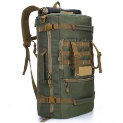 Sac à Dos Militaire Tactique de 50l pour Homme pour Trekking Voyage Randonnée Camping Chasse Vert