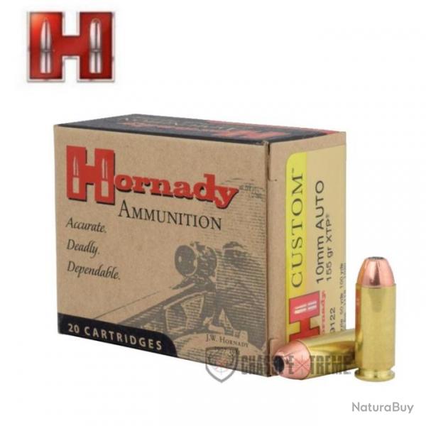 20 Munitions HORNADY Custom Cal 10mm Auto 155Gr HP XTP