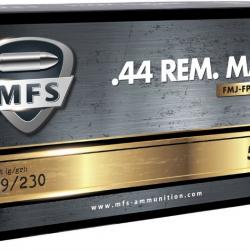 Munitions balles MFS cal.44 rem mag 240gr FMJ FP 14.9g par 50