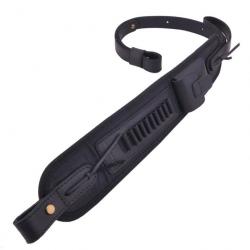 Bretelle de transport en cuir calibre 22lr 22mag - LIVRAISON GRATUITE - Noir