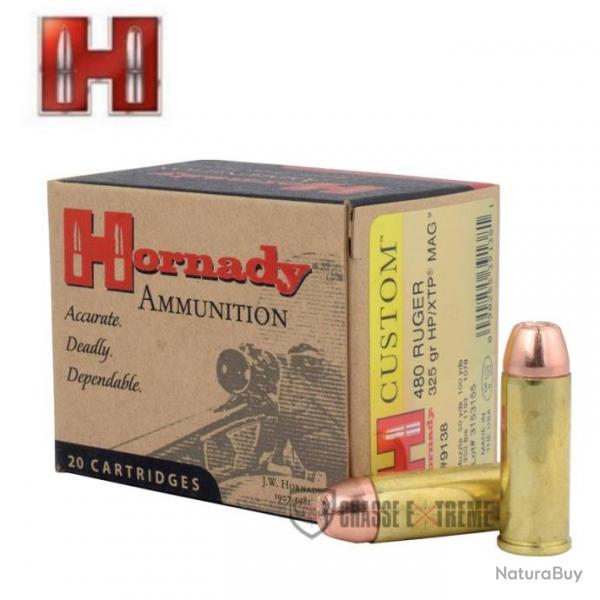 20 Munitions HORNADY Custom Cal 480 Ruger 325Gr XTP