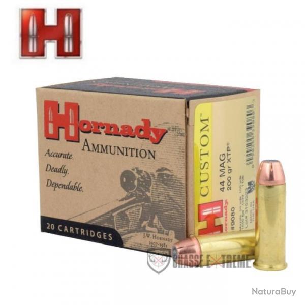 20 Munitions HORNADY Custom Cal 44 Mag 200Gr XTP