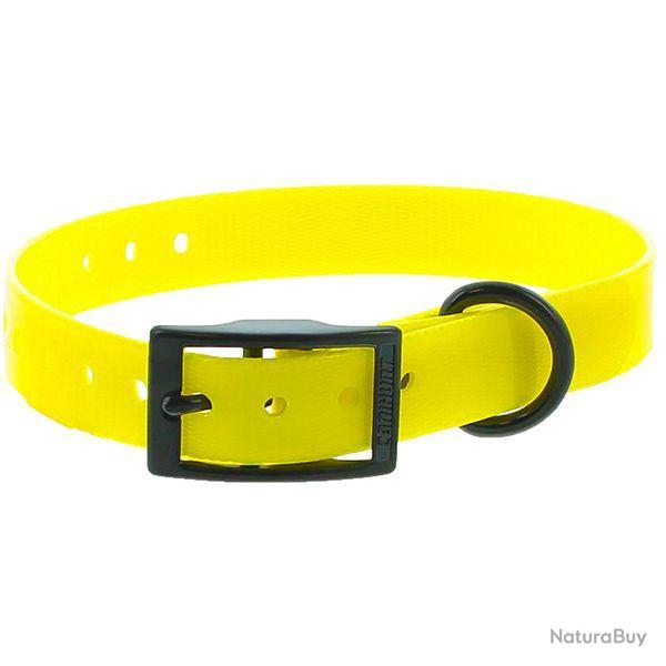 COLLIER POLYURETHANE JAUNE 2.5x0.25x65cm