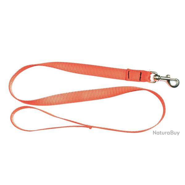 LAISSE SANGLE NYLON FLUO ORANGE 1.50M