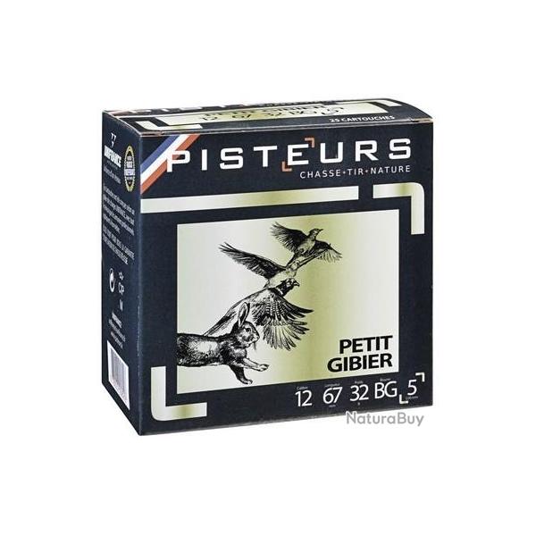 CART. PISTEURS PETIT GIBIER CAL. 12 / 67 MM N 6 32 G BG BTE 25