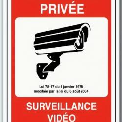 Panneau Propriété Privée Surveillance vidéo 24h/24h