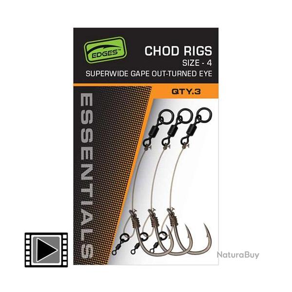 Bas de Ligne Fox Edges SWGO Chod Rigs (par 3) n 4