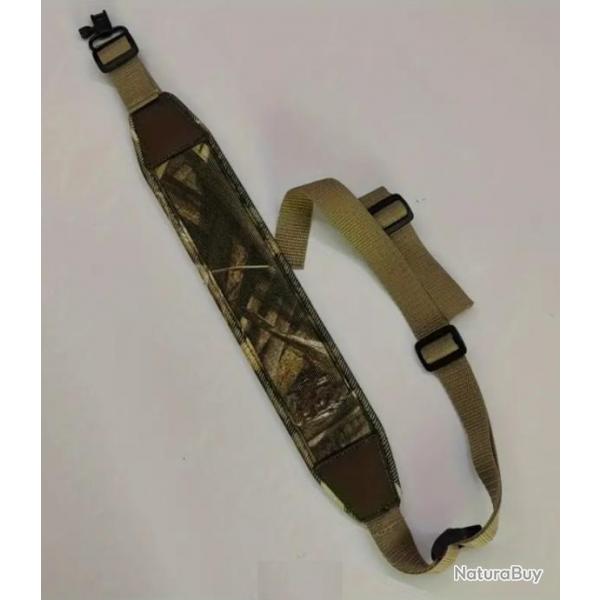 Bretelle noprne beige carabine de chasse 2