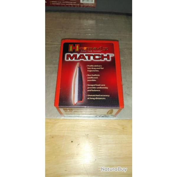 BOITE OGIVES HORNADY MATCH .323 BTHP  196 GRS  (2)