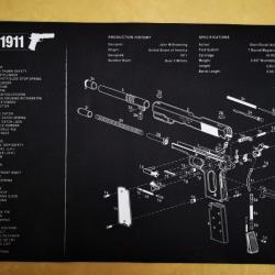 Tapis de démontage pour pistolet Colt 1911