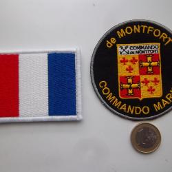 lot écussons commando marine et France insignes tissu collection militaire