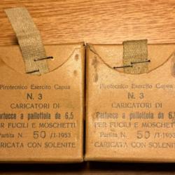 Boite de 18 munitions 6,5 carcano de 1953