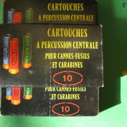 27 cartouches pour cannes -fusil et carabines cal 12 mm plomb de 8 "marque REY