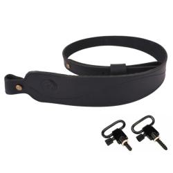 Bretelle en cuir +  2 grenadi&egrave;res - LIVRAISON GRATUITE - Noir