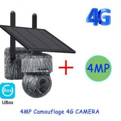 Caméra rotative 4G vison live 360  +  Panneau solaire