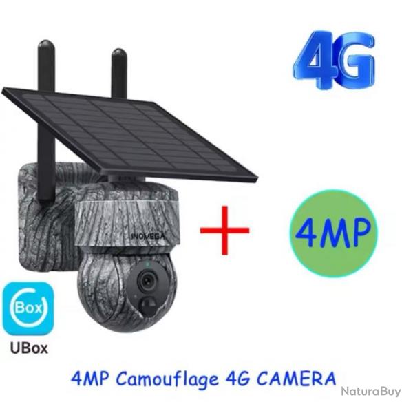 Camra rotative 4G vison live 360  +  Panneau solaire