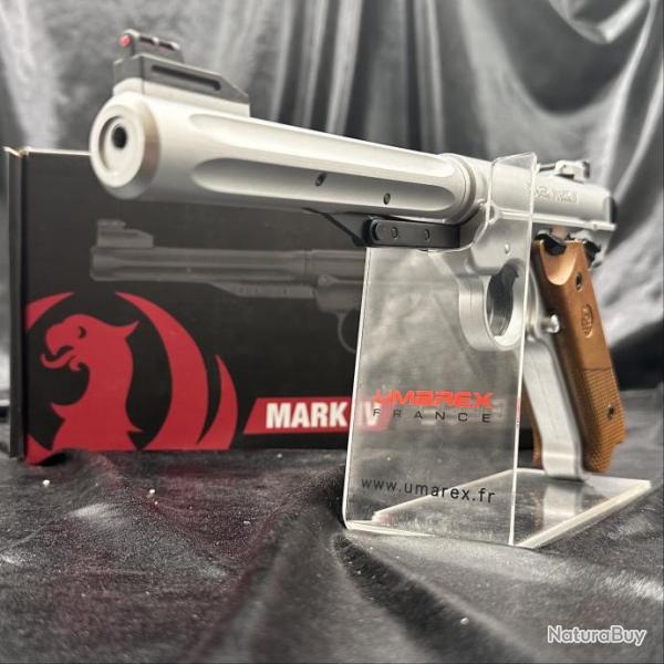 Pistolet  plombs Ruger Mark IV 4,5mm Inox